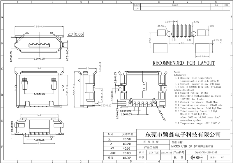 四脚全贴卷边usb图纸
